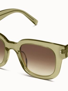 Warby Parker Lottie Sunglasses in Green Tea Crystal